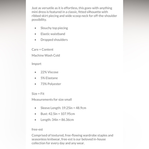 Free People Beach Last Call Mini Dress Size Small in Pale Peach - Picture 12 of 12